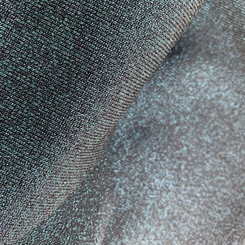 COS Knitted Bodycon Mini Dress Metallic Green Square Neck Elastic Sheath Dress - Picture 6 of 8